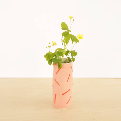 Pink Dash Bud Vase