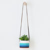 Good Co. Canvas Hanging Planter Small in blue and red white and black stripes